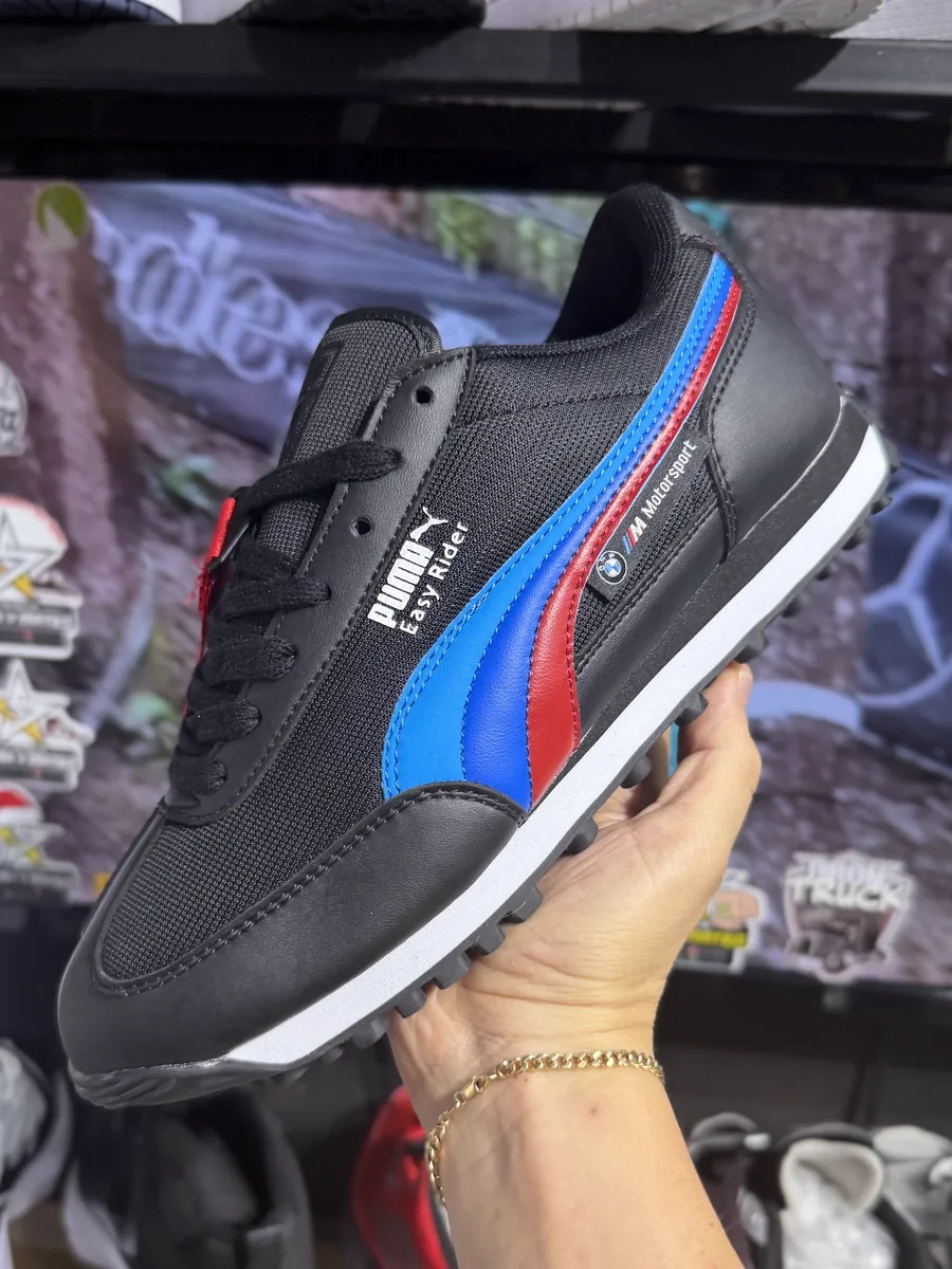 Puma Easy Rider Negro / Azul y rojo